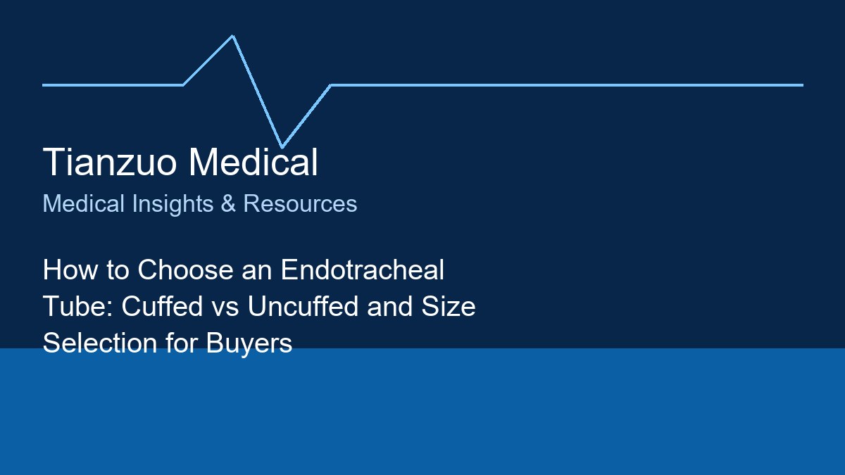 How to Choose an Endotracheal Tube: Cuffed vs Uncuffed and Size Selection for Buyers